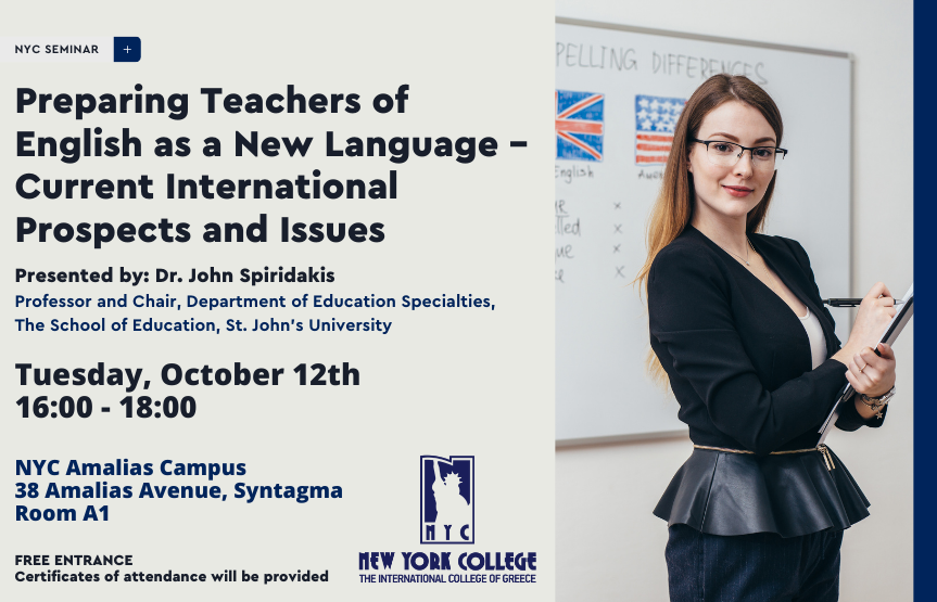 “Preparing Teachers of English as a New Language – Current International Prospects and Issues”