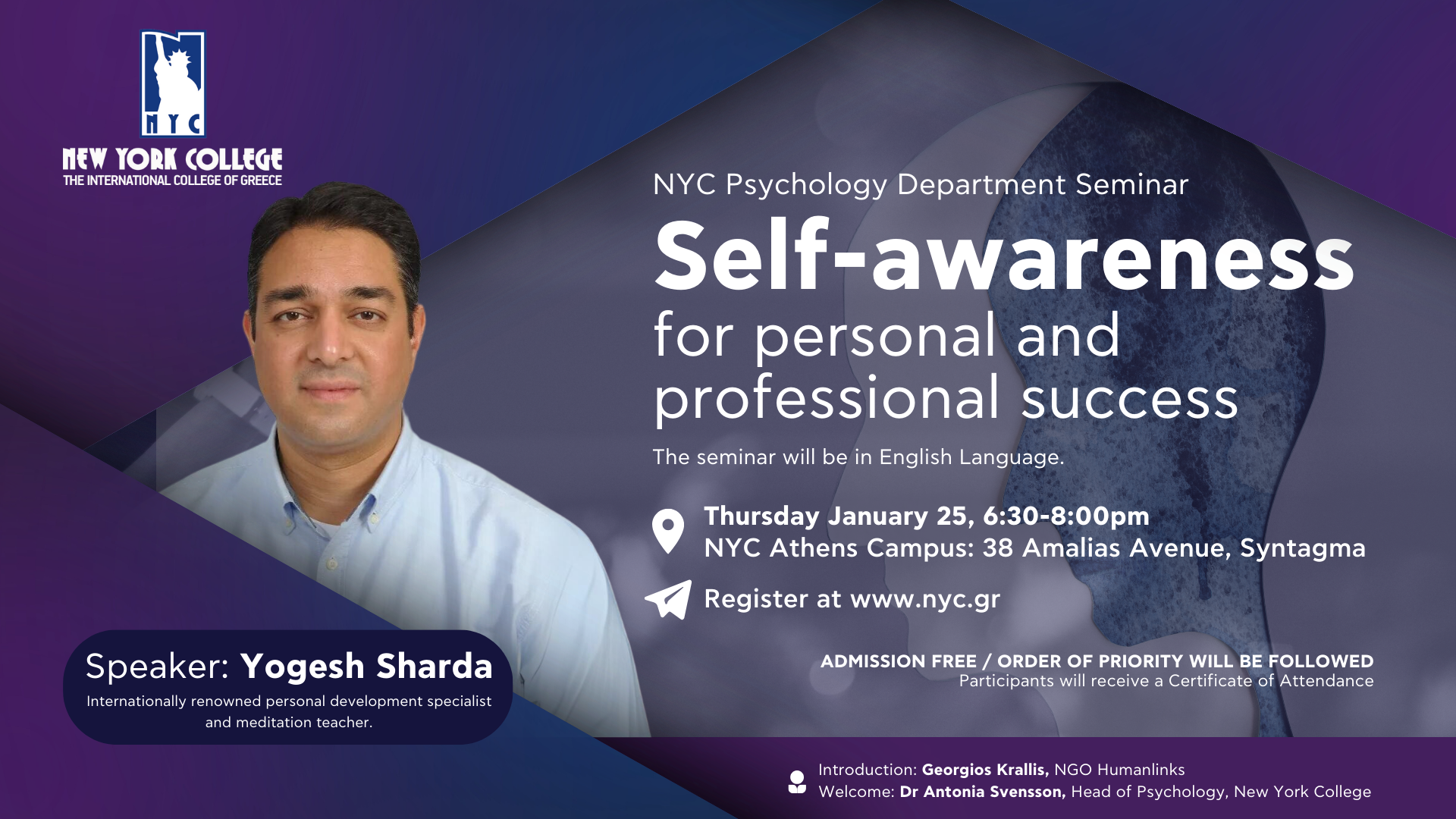 Seminar on: “Self-awareness for personal and professional success”