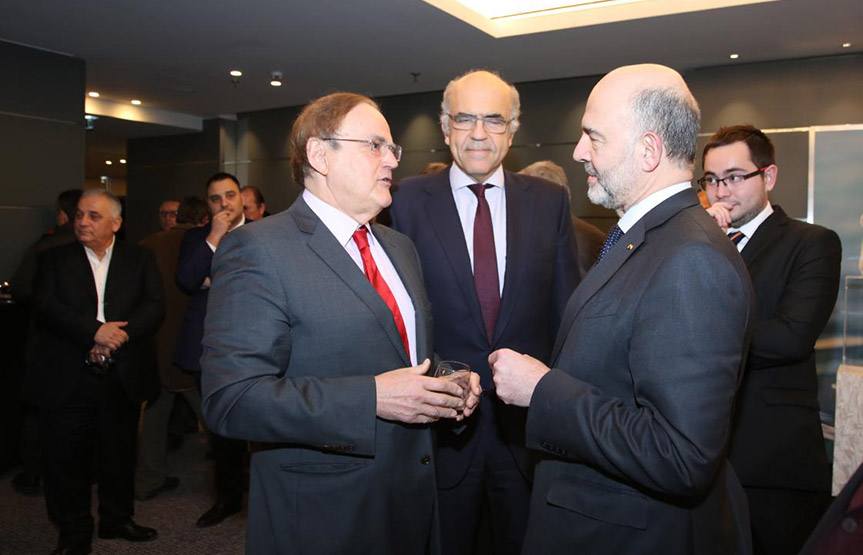 O Επίτροπος της Ευρωπαϊκής Ένωσης για την Οικονομία κύριος Pierre MOSCOVICI συναντήθηκε με τον πρόεδρο του New York College Educational Group