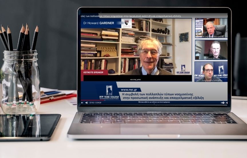 The famous Harvard Professor, Dr. Howard Gardner, at scientific event from New York College on the contribution of multiple types of intelligence
