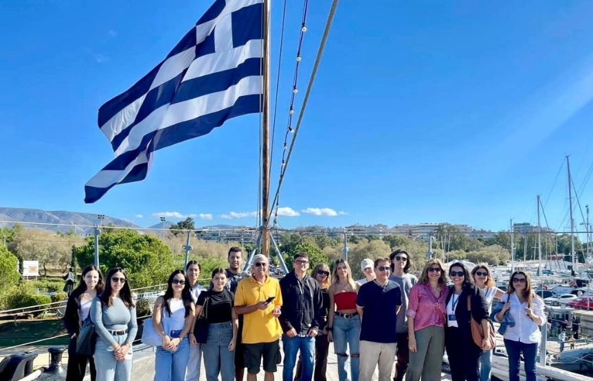 Επίσκεψη στο ιστορικό Θωρηκτό «Γ. Αβέρωφ» πραγματοποίησε ομάδα φοιτητών του New York College Αθήνας