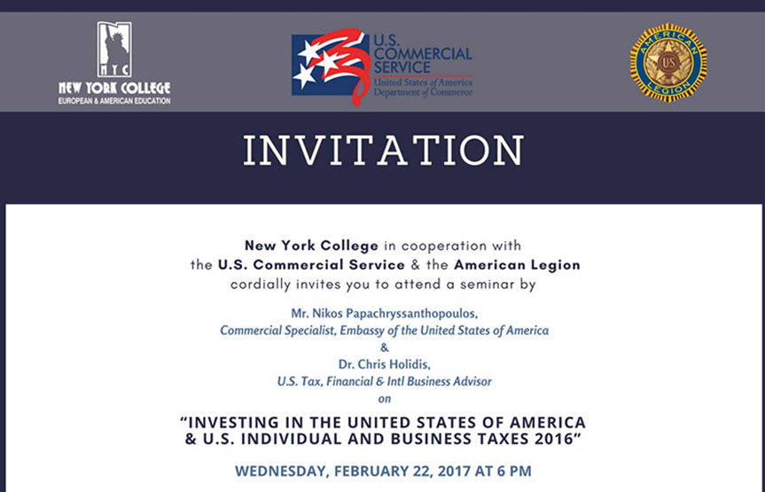 “Investing in the United States of America” & U.S. Individual and Business taxes 2016″